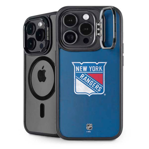 NHL New York Rangers Distressed iPhone 15 Pro Max Kickstand Case